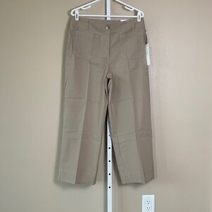 Nicole Miller Colette Cropped Hi-Rise Straight Leg Pants